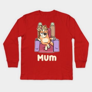 mum queen Kids Long Sleeve T-Shirt